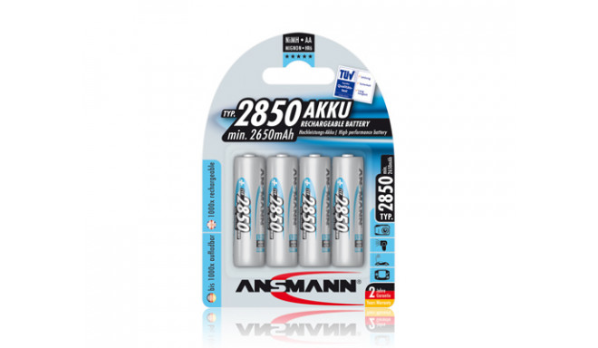 Aku R6 (AA) 1.2 V,  2850 mAh, Ni-Mh, ANSMANN (4tk. pakendis)