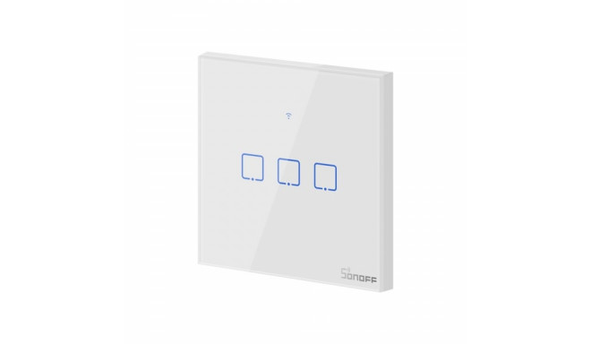 Настенный выключатель SONOFF 3-канальный интеллектуальный сенсорный экран, управляемый через Wi-Fi, 