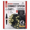 LED dekoratiivne vanik NET, 30Vdc, 2x1,5m, 160 x LED, soe valge, ilma toiteallikata, EMOS