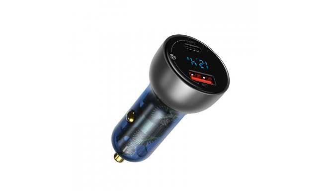 Car Quick Charger 12-24V 65W USB + USB-C QC4.0 PD3.0 with Voltage, Current Display