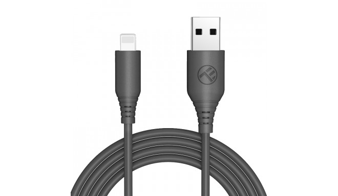 Tellur Silicone USB to Lightning Cable 1m Black