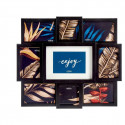 Photo frame Multiple Black Crystal Plastic (42,3 x 2,5 x 48,5 cm)
