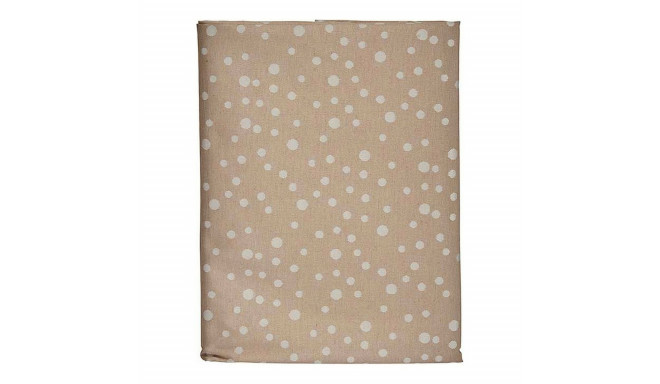 Tablecloth Jacquard Spots Beige (140 x 180 cm)