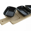 Appetizer Set DKD Home Decor Bamboo Stoneware (28 x 10 x 1 cm) (4 pcs)