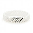 Ladies'Bracelet TheRubz Silicone Stainless steel Steel/Silicone (White)