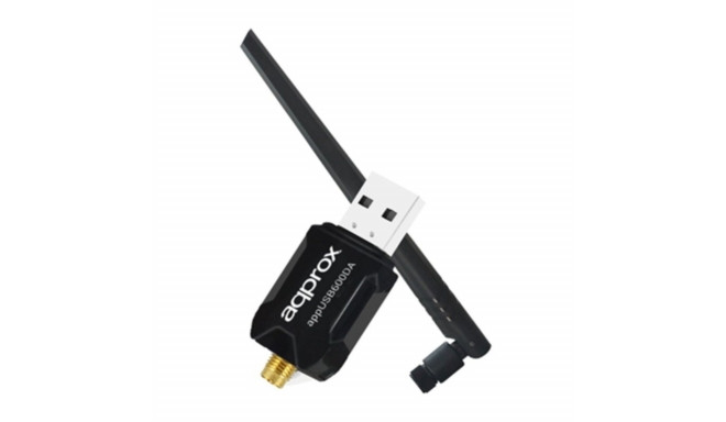 Wi-Fi USB Adapter approx! APPUSB600DA Black