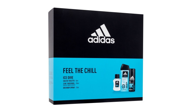 Adidas Ice Dive Eau de Toilette (50ml) (Edt 50ml + 150ml Deospray + 250ml Shower gel)