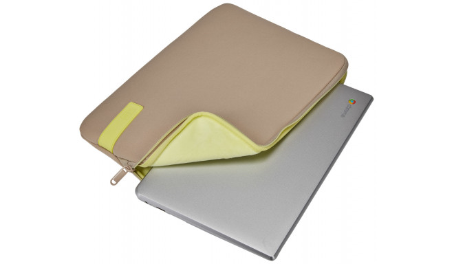 Case Logic 4694 Reflect Laptop Sleeve 14 REFPC-114 Plaza Taupe/Sun-Lime