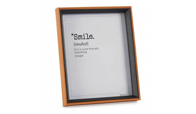 Photo frame Black Brown 22 x 27 x 3 cm Crystal MDF Wood