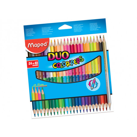 Värvipliiats ColorPeps Duo 24tk.=48tk., Maped