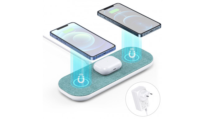 Choetech 10W 3 in 1 Fast Wireless Charger Pad T569 S