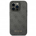 Guess GUHCP14XG4GFGR iPhone 14 Pro Max 6,7" šedé / šedé pevné pouzdro 4G kovové zlaté logo