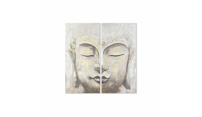 2 maali komplekt DKD Home Decor Buddha Idamaine (120 x 3,7 x 120 cm)