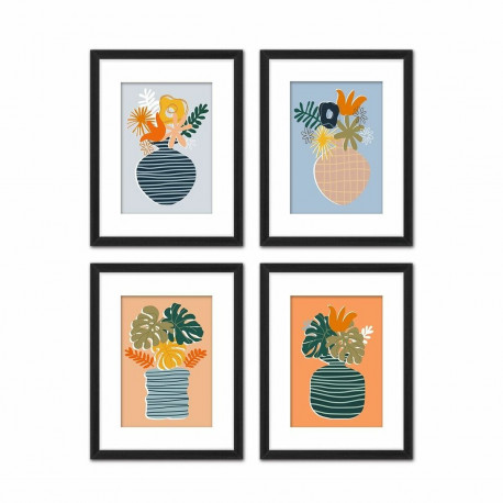 Maal DKD Home Decor Vaas (35 x 2,5 x 45 cm) (35 x 2 x 45 cm) (4 Ühikut)
