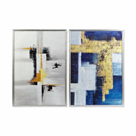 Maal DKD Home Decor Abstraktne (2 Ühikut) (70 x 3 x 100 cm)