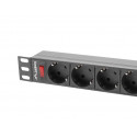 LANBERG RACK POWER STRIP 19" PDU 1U 9X SHUKO