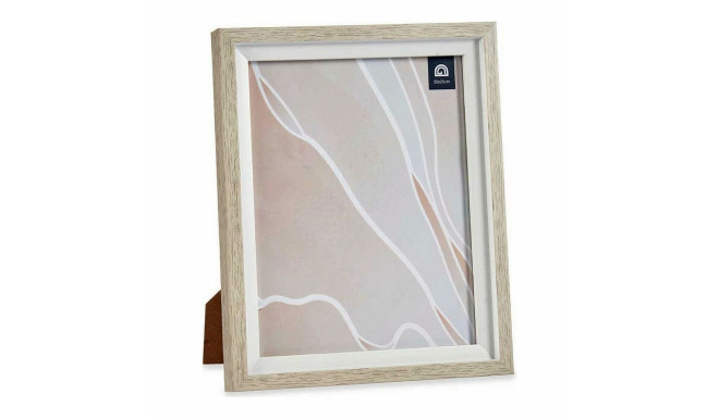 Photo frame Brown White 24 x 2 x 29 cm Crystal Beige Plastic