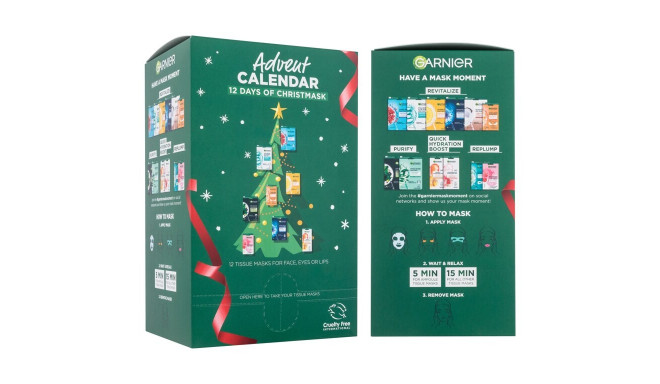 Garnier Advent Calendar 12 Days Of Christmask (1ml) (Face Mask 12 pcs)