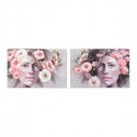 Glezna DKD Home Decor Girl Canvas Цветы Moderns (120 x 3 x 80 cm) (2 gb.)