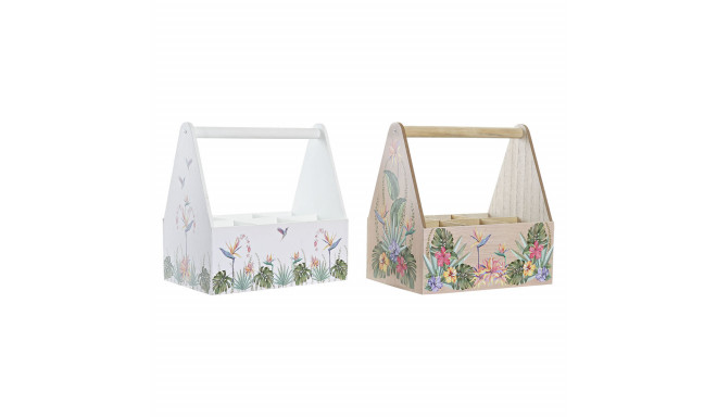 Pudelialus DKD Home Decor Mitmevärviline Puit MDF 24 x 16,5 x 25 cm (2 Ühikut)