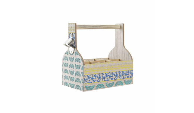 Pudelialus DKD Home Decor 27 x 16,5 x 25 cm Sinine Türkiissinine Puit MDF (2 Ühikut)