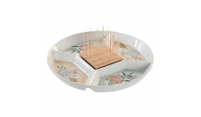 Suupistete alus DKD Home Decor 23,5 x 23,5 x 3 cm Roheline Keraamika