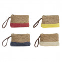 Toilet Bag DKD Home Decor Fibre Red Beige Blue Yellow (20 x 5 x 15 cm) (4 Units)