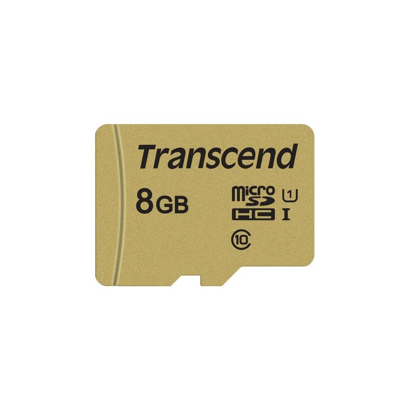 3 Packs Transcend 8GB UHS-1 Class 10 micro SD 500S Read up to 95MB/s Built  with MLC Flash Memory Card with SD Adapter 