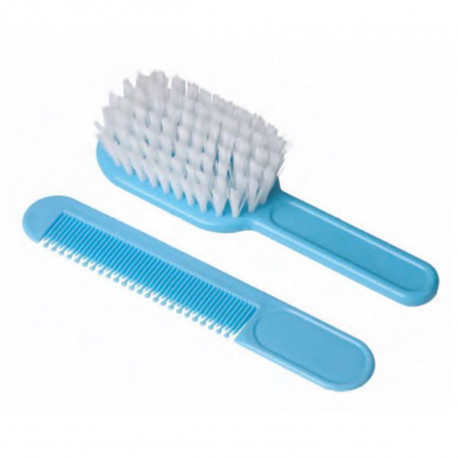 EUROSTIL BEBE CEPILLO SUAVE AZUL 1UN + PEINE 1U.