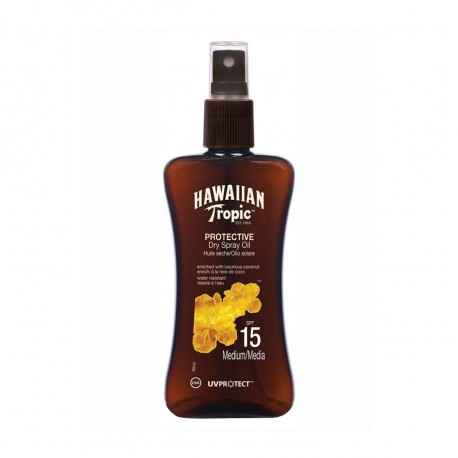 HAWAIIAN TROPIC PROTECTIVE DRY SPRAY OIL SPF15 MEDIUM 200ML VAPORIZADOR