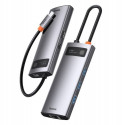 BASEUS HUB Metal Gleam Series 6-in-1 Multifunctional Type C Docking Station CAHUB-CV0G Gray