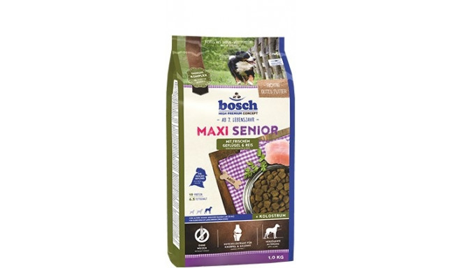 Bosch Hundefutter Maxi Senior linnuliha, 1 pakk (1 x 12,5 kg) riis