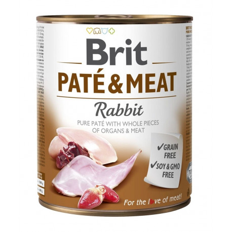 Brit Paté & Meat küülik märgtoit koertele 800 g