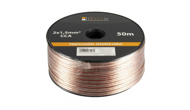 Libox Kabel głośnikowy 2x1,50mm LB0008-50 audio cable 50 m Transparent