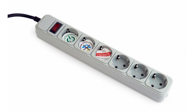 Gembird SPG6-B-6C power extension 1.8 m 6 AC outlet(s)