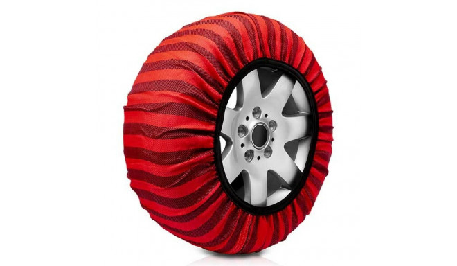 Car Snow Chains Classic Red Textile Size 58