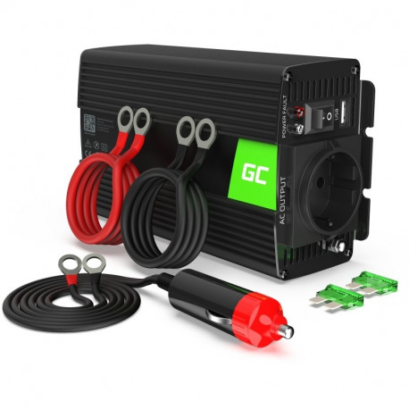 Green Cell KFZ Spannungswandler Power Inverter 24V > 230V 1000W Black