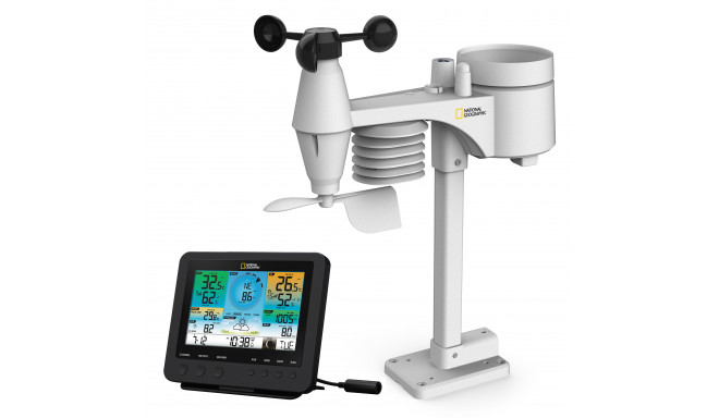 Weather Center with 7in1 Sensor,  WIFI, Colour, NATIONAL GEOGRAPHIC