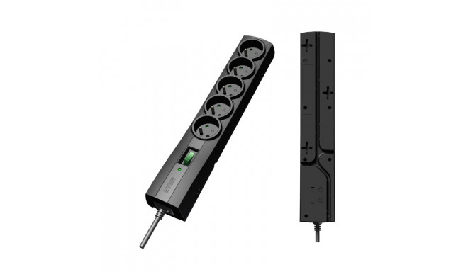 Ever T/LZ09-CLA050/0000 Surge protector Power strip Black 5 sockets