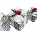 Dekoratiivsete karpide komplekt DKD Home Decor LED Metall Rotang Lumine (25 x 25 x 29 cm)