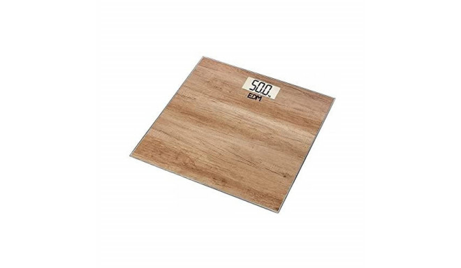 Digital Bathroom Scales EDM 07531 Brown Wood Crystal 180 kg