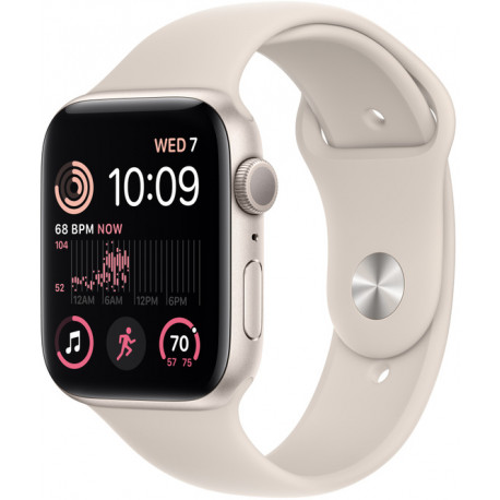Apple Watch SE 2 GPS 44mm Sport Band, starlight