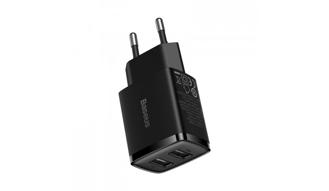 Wall Charger 10.5W 2xUSB 2.1A, Black