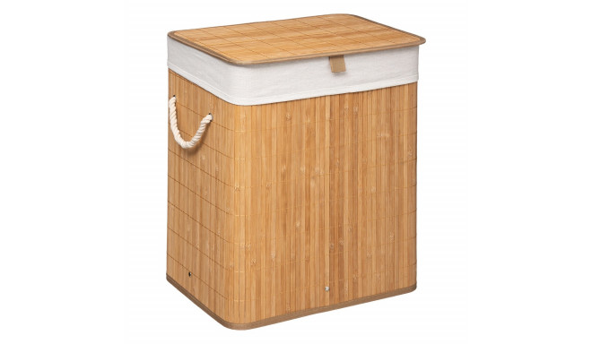 pesukorv 5five Simply Smart Bambus 50 x 41.5 x 30 cm Valge