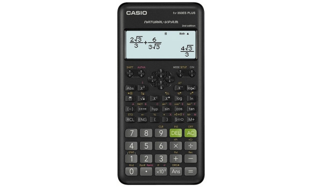 CASIO CALCULATOR SCIENTIFIC FX-350ESPLUS-2 BLACK, 12 DIGIT DISPLAY