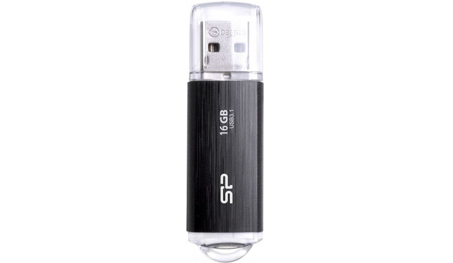 Silicon Power zibatmiņa 16GB Blaze B02 USB 3.2, melna