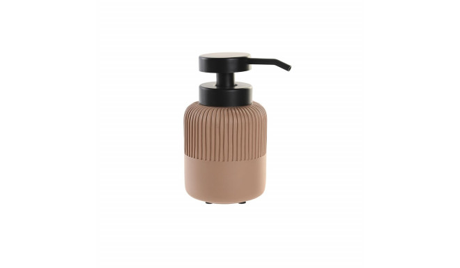 Soap Dispenser DKD Home Decor Black Cement Terracotta polypropylene 7 x 7 x 16 cm