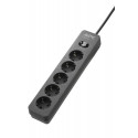 APC PME5B-GR surge protector Black 5 AC outlet(s) 230 V 1.5 m