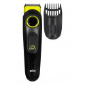 Braun Beard Trimmer BT3221 Men Beard Trimmer & Hair Clipper, 20 Length Settings, Black/Volt Green