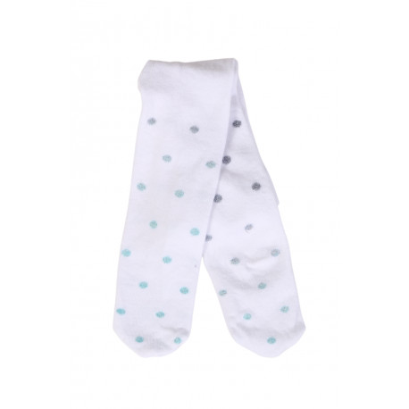 SOKISAHTEL DIXIE valged täpilised sukkpüksid beebidele 430, 422